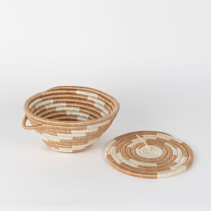 Woven Pot with Lid - Medium