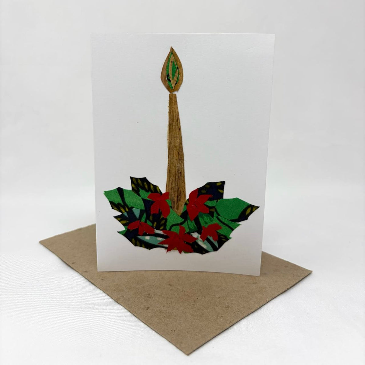Handcrafted Banana Fiber & Kitenge Candle of Hope Card