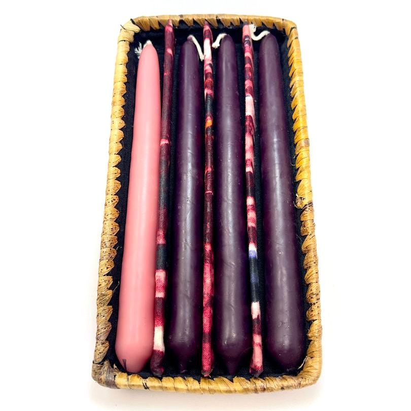 Advent Candle Set in a Banana Leaf Box