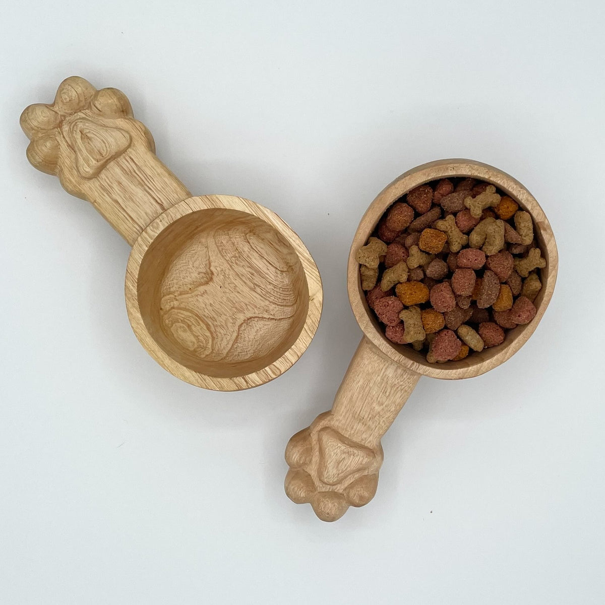 hand carved dog scoop