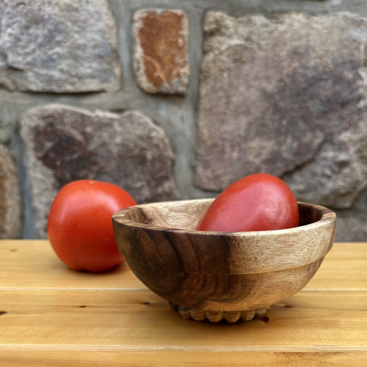 Hand Carved Drew Nesting Bowls- Acacia Wood