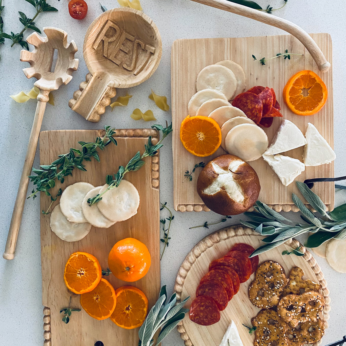 Hand Carved Mason Charcuterie & Serving Board