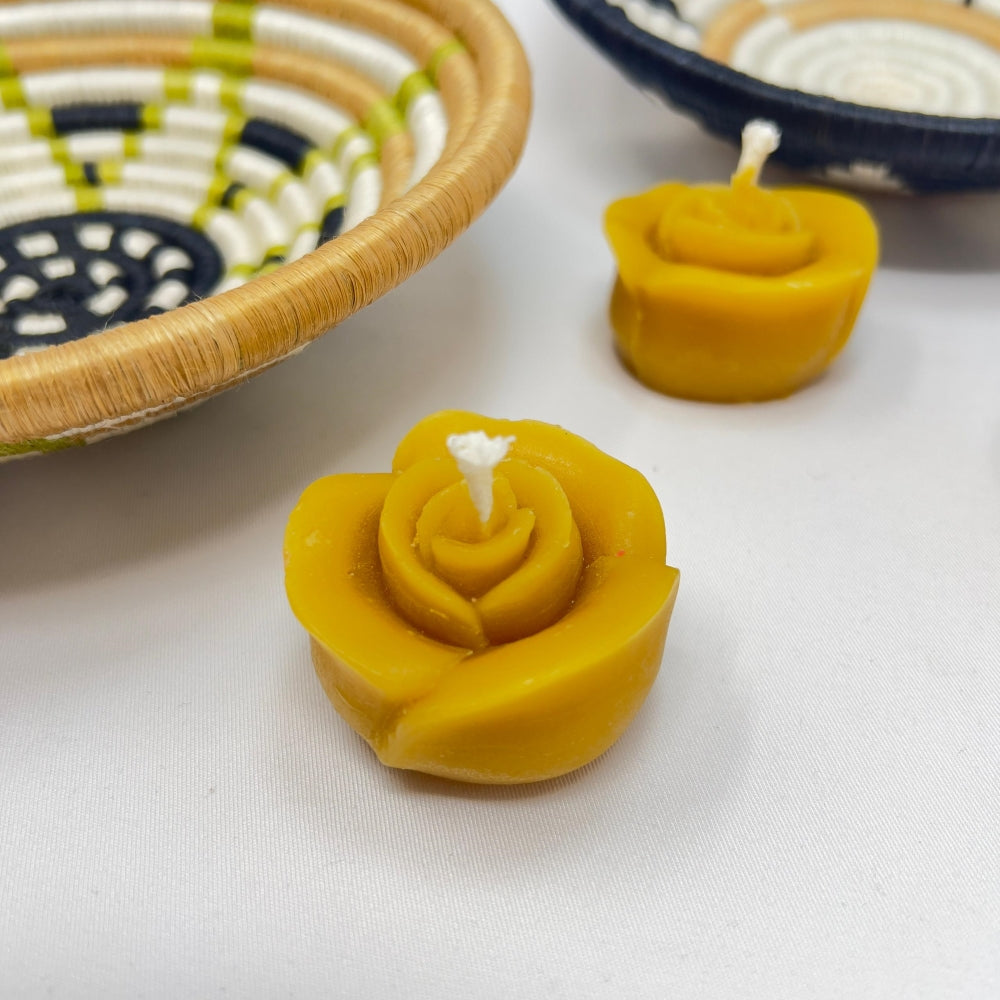 Rose Candle Set in a Banana Leaf Box