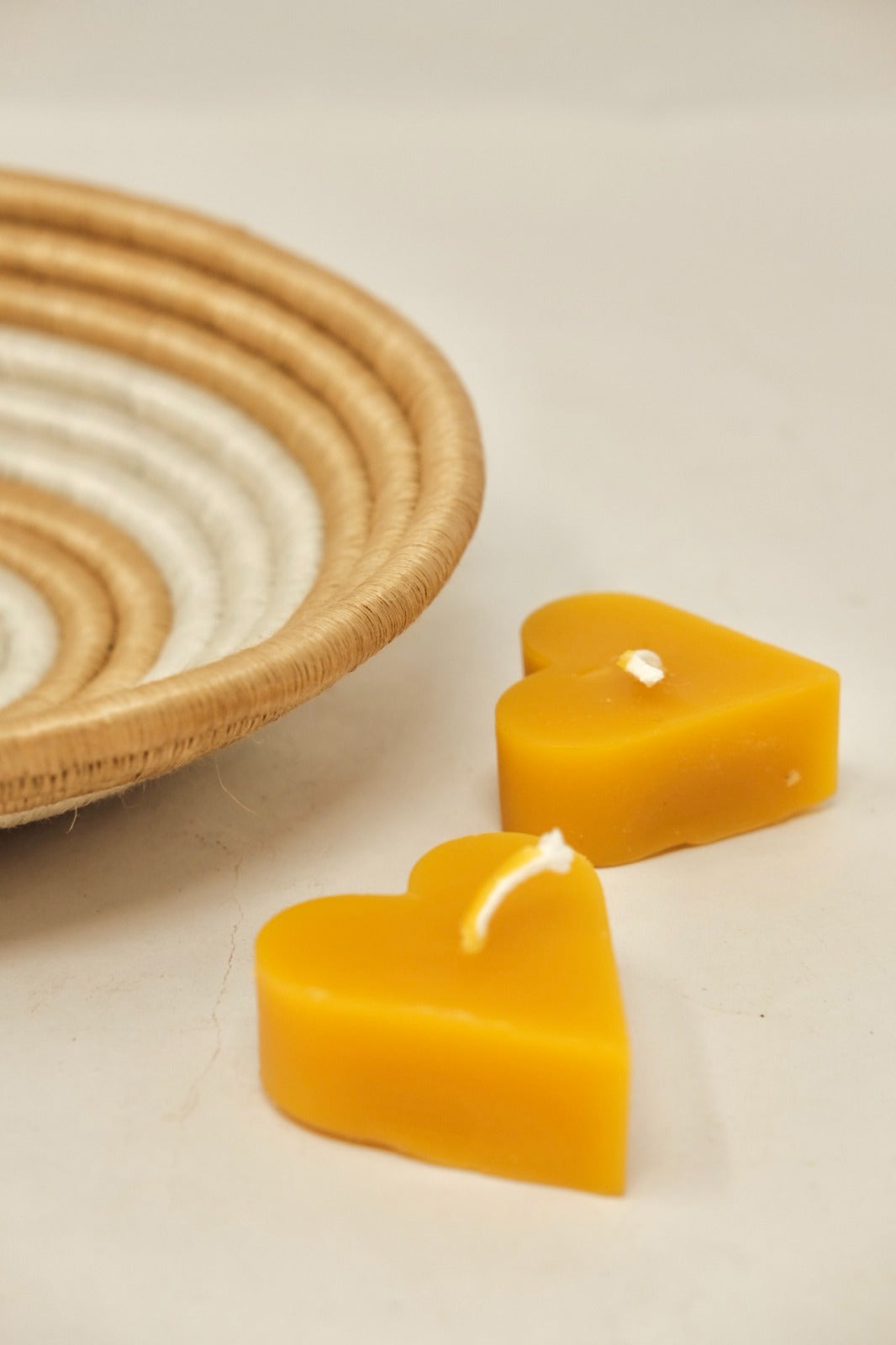 Small Beeswax Heart Candle