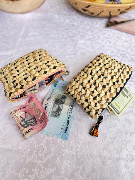Palm leaf coin purse