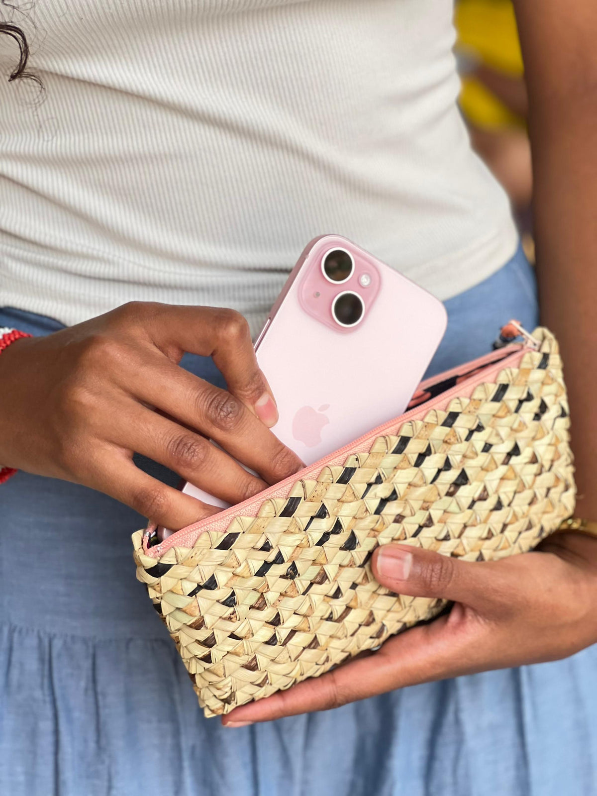 Palm Leaf Phone Purse