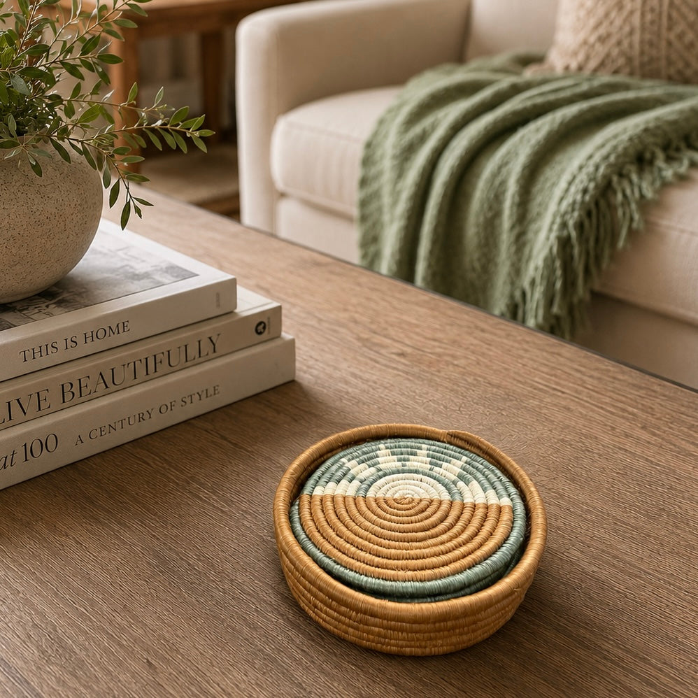Sisal coaster nest set