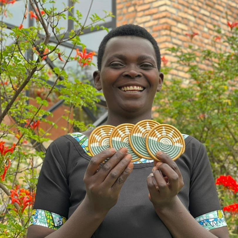 Artisan with coasters