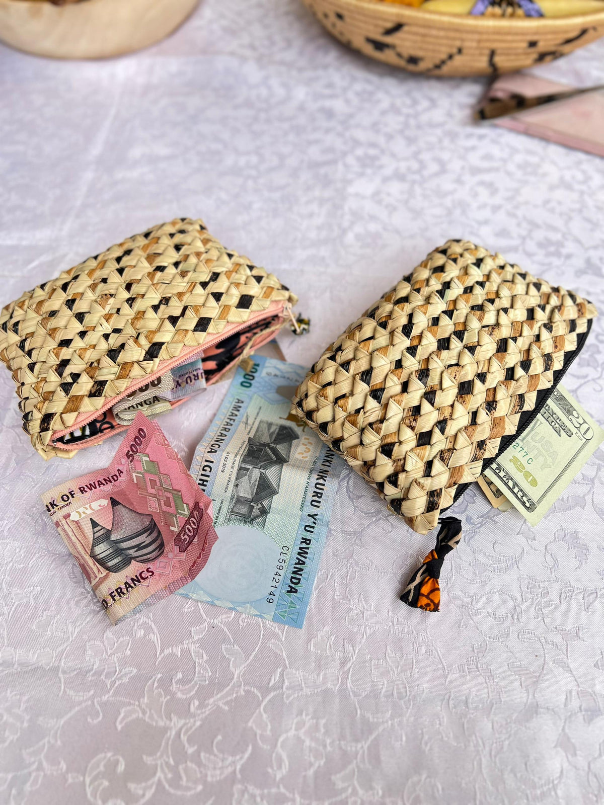 Palm leaf coin purse