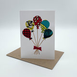 Handcrafted Banana Fiber & Kitenge Balloon Card