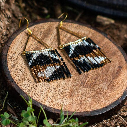 Beaded Fringe Earrings