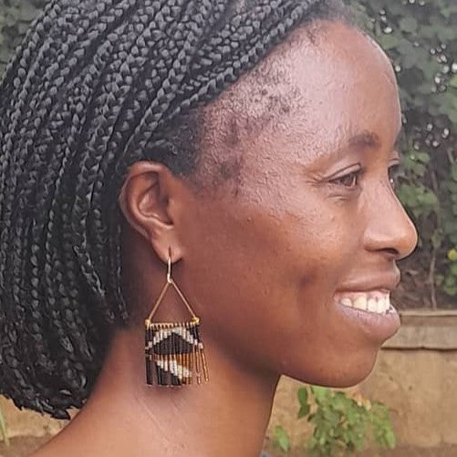 Beaded Fringe Earrings