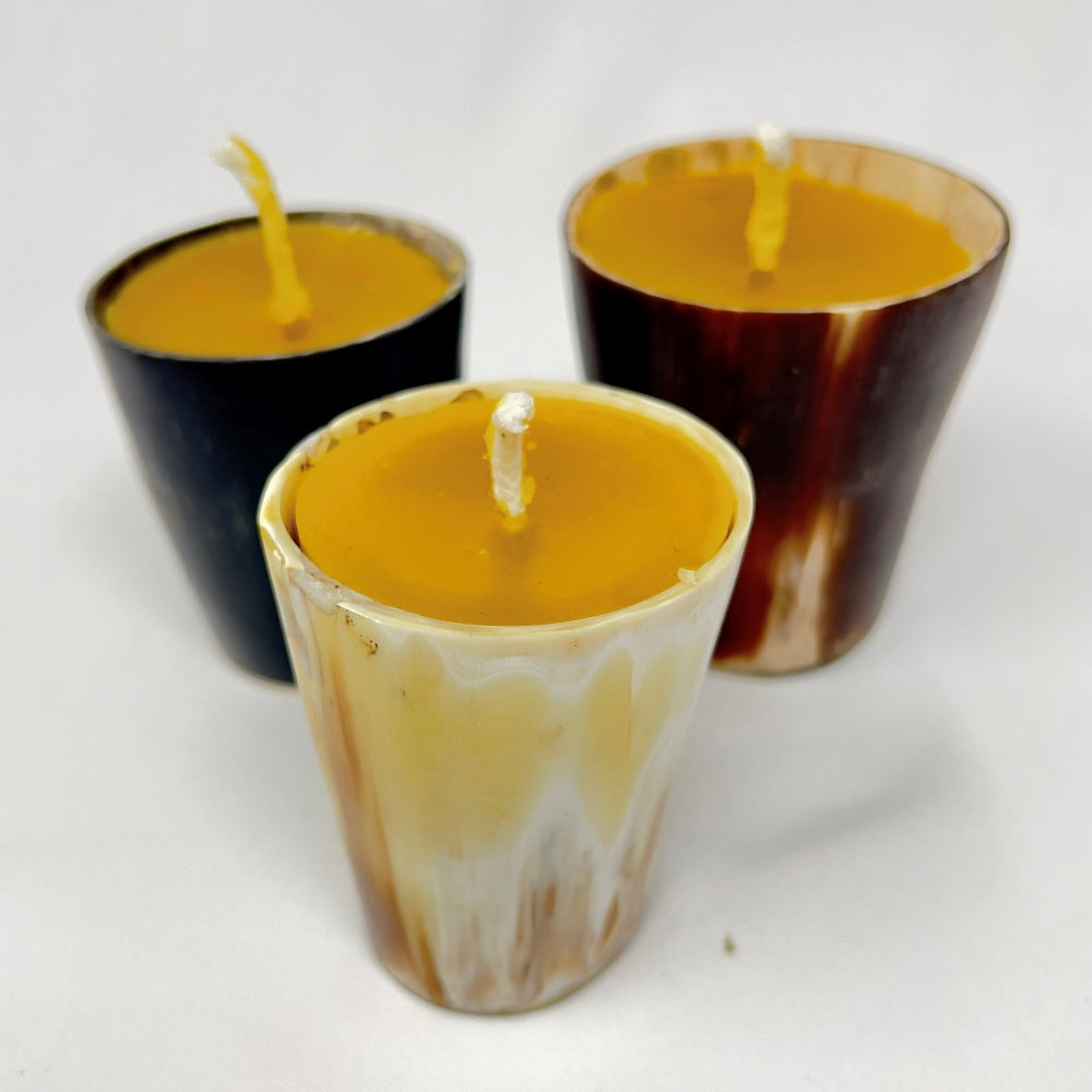 Beeswax Horn Candle