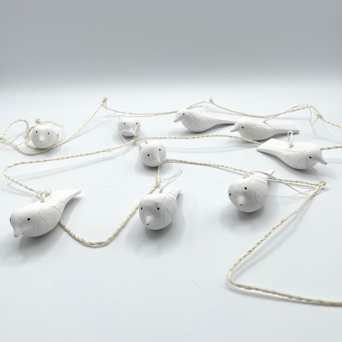 Hand-Carved Little Bird Garland