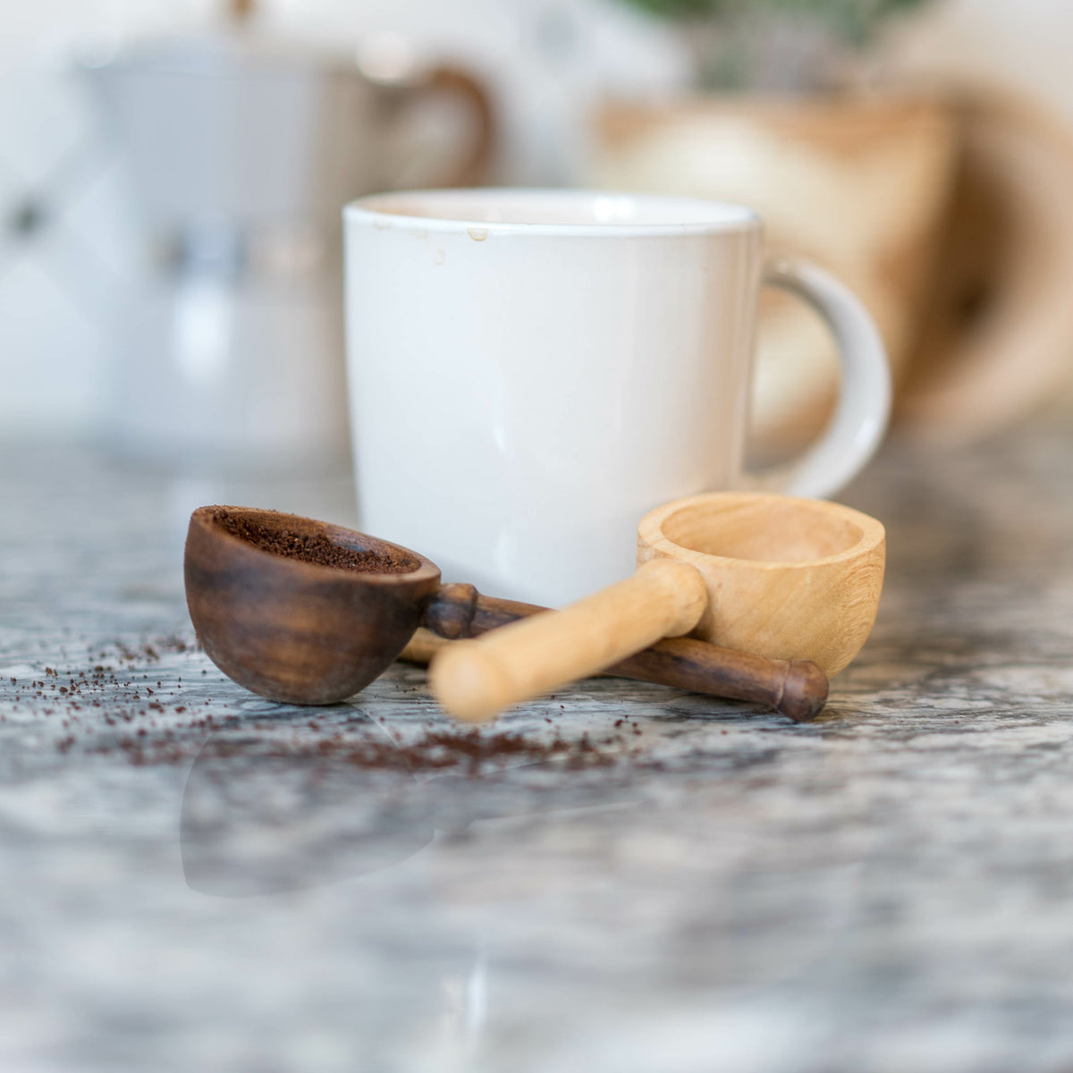 Hand Carved Wooden Spoon - Gentry Coffee Scoop