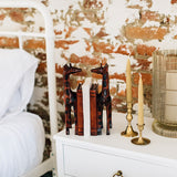 Hand Carved Giraffe Bookends