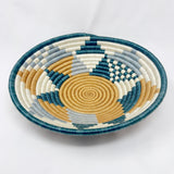 Boutique Diversiform Teal Blue Woven Bowls