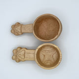 Hand carved dog scoop