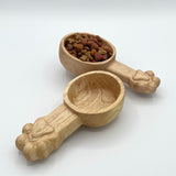 Handcarved dog scoop