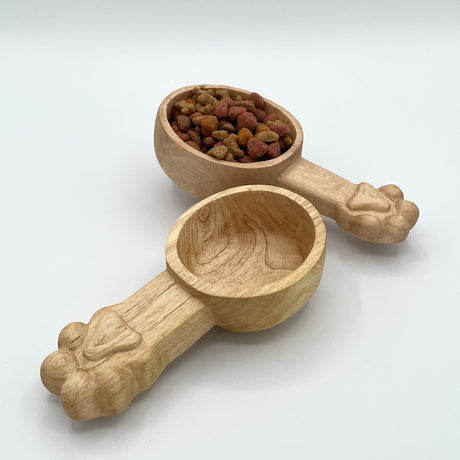 Handcarved dog scoop