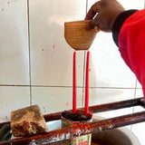 Hand-Dipped Beeswax Candle Pair - Limited Edition Red