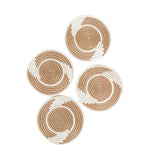 Hand Woven Coasters - Original Tea & White