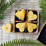 Heart Candle Set in a Banana Leaf Box