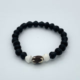 Paper Bead and bone bracelet