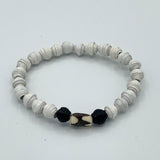 Paper Bead and bone bracelet