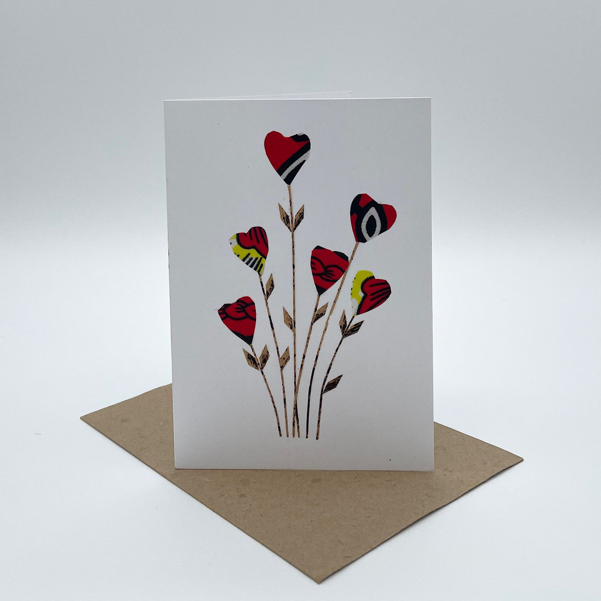 Kitenge heart bouquet
