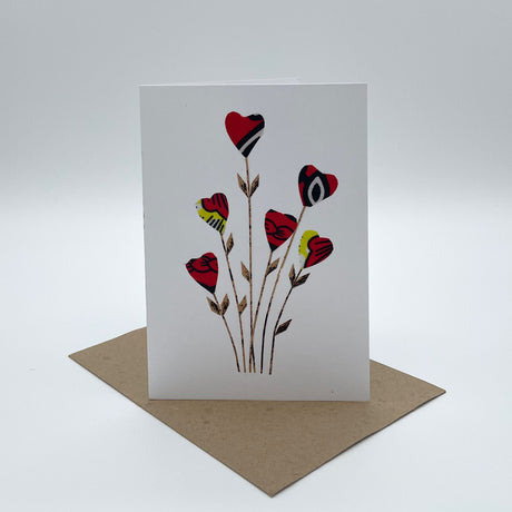 Kitenge heart bouquet
