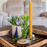 Honeycomb taper candle