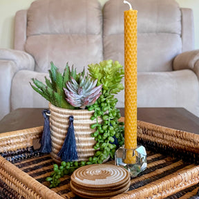Honeycomb taper candle