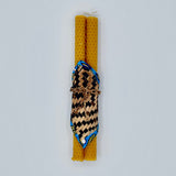 Honeycomb beeswax taper pair