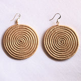 Woven Disc Earrings - Large