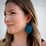 Woven Disc Earrings - Large