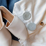 Woven Disc Earrings - Large