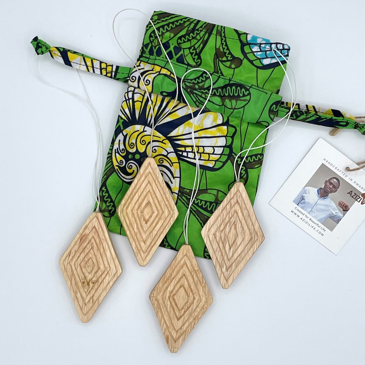 Lines & Legacy Diamond Ornament Set in a Kitenge Bag
