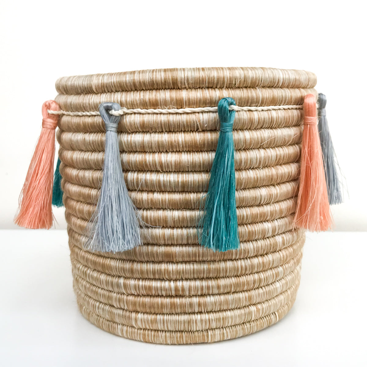 Small Sutton Basket with Joyful Tassel Strand