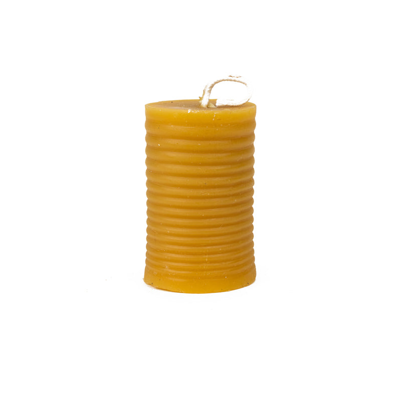Ribbed Pillar Candle