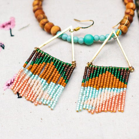 Beaded Fringe Earrings