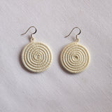 Woven Disc Earrings - Small