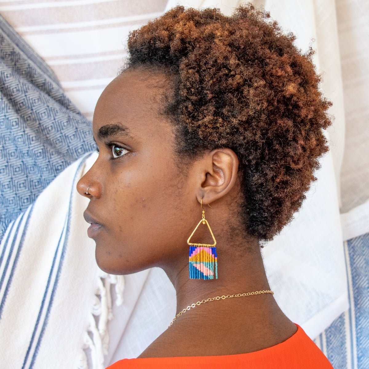 Beaded Fringe Earrings
