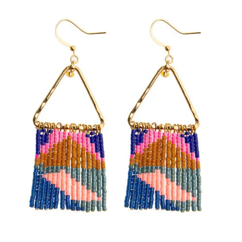 Beaded Fringe Earrings