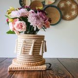 Sutton Woven Storage Basket and Pure Tassel Set