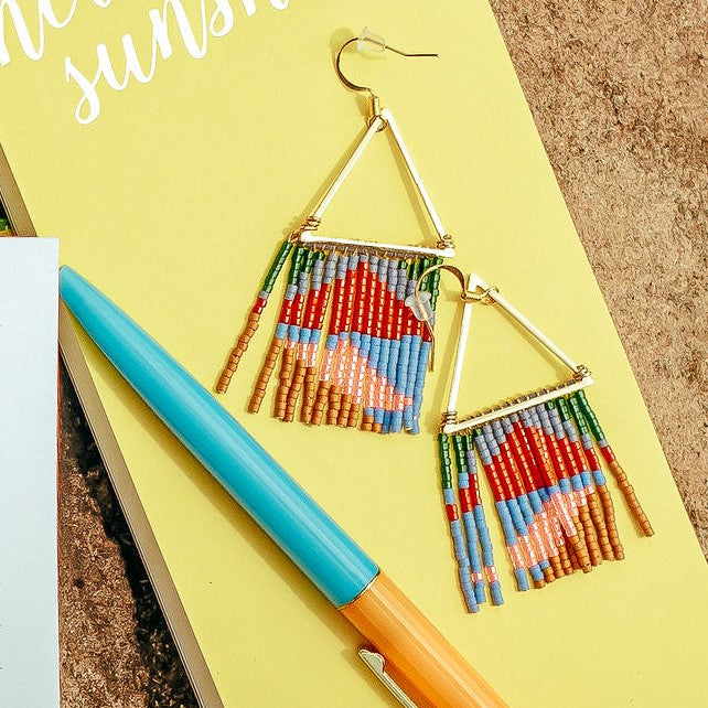 Beaded Fringe Earrings