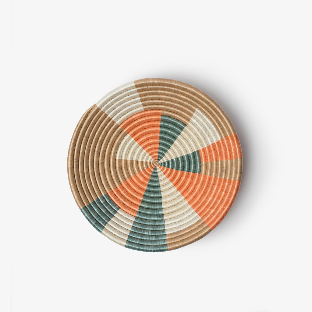 Prism Bowl Small Orange Teal - Overhead