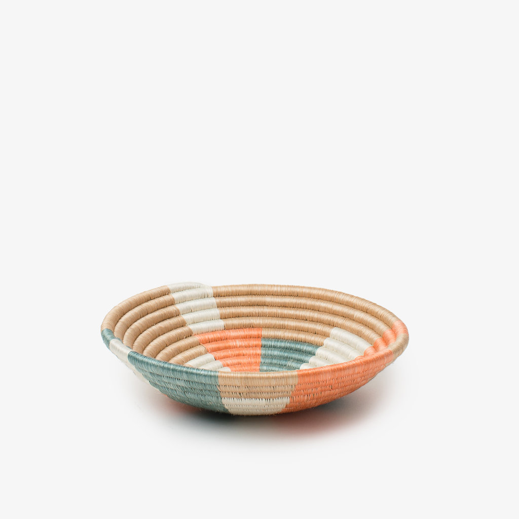 Prism Bowl Small Orange Teal - Side
