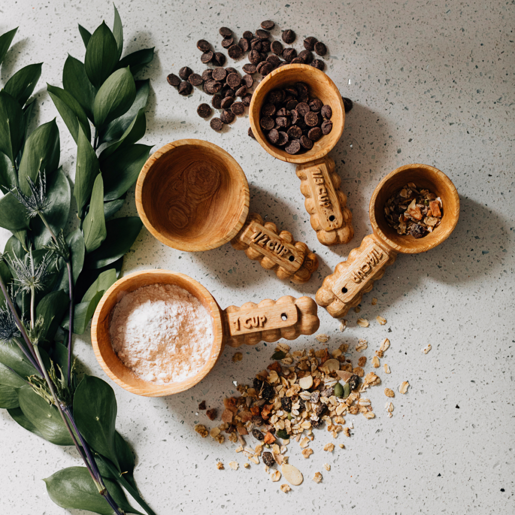 Hand Carved Wooden Ruby Measuring Cup Set – Azizi Life