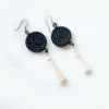Inshunda Tassel earrings - Black - On white 1 Black inshunda tassel earring